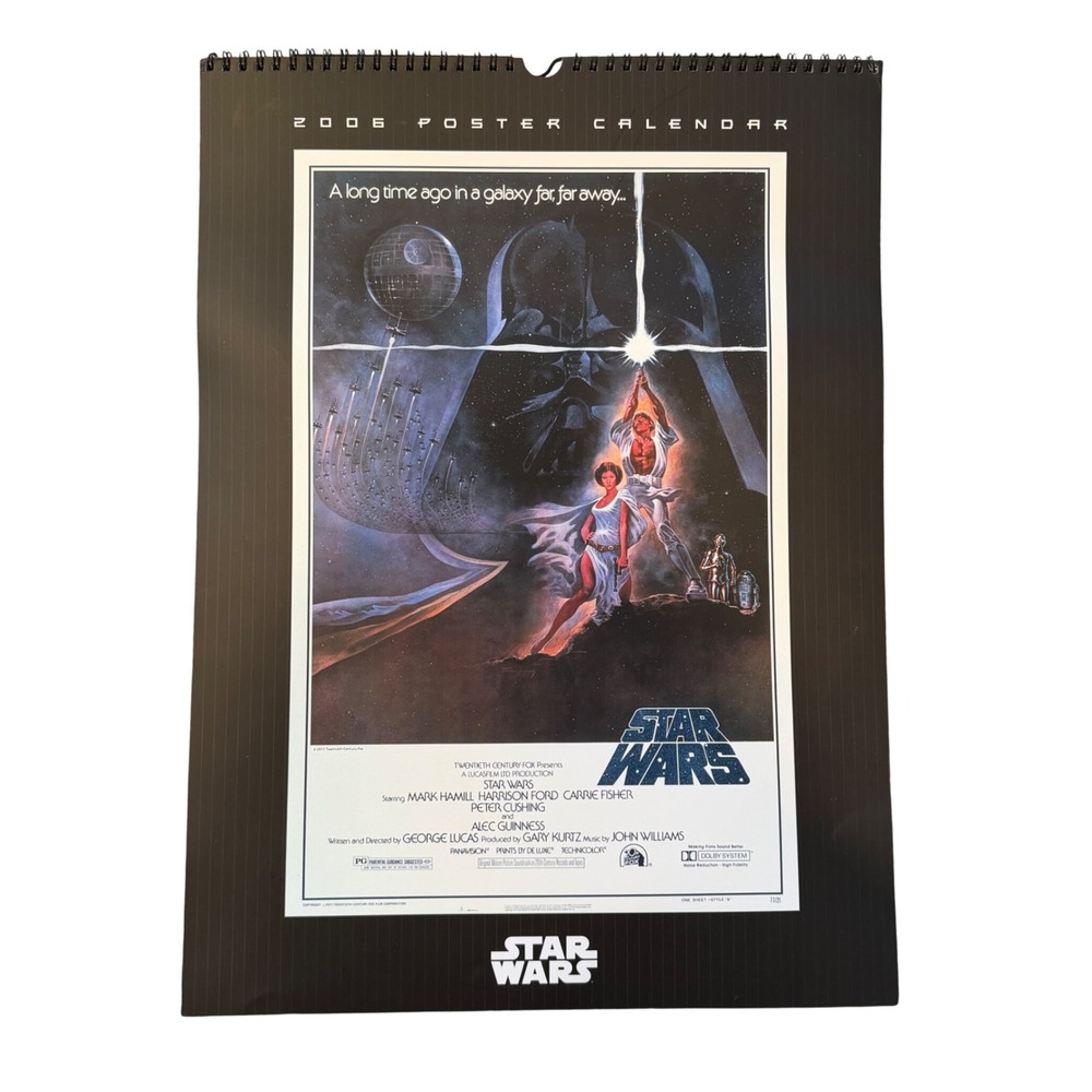 Star Wars 2006 Poster‎ Calendar Lucasfilm Movie Art Revenge of the Jedi Yoda